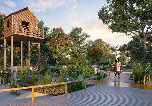 Luxury lounge area featured in top 3 BHK projects Kiwale like Gini Vivante.