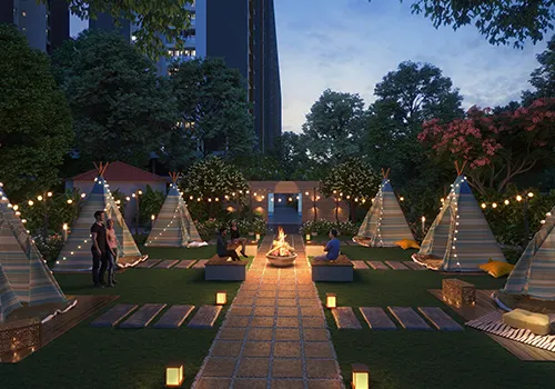 Smartly designed hall in an affordable 2 BHK in Kiwale maximizing carpet area.