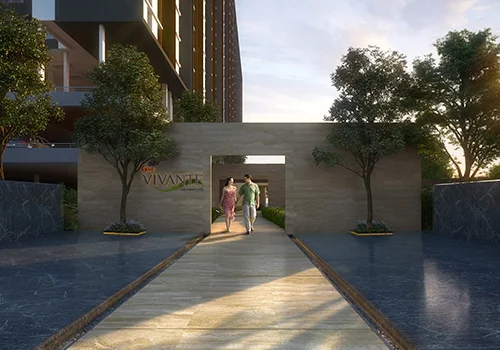 Aerial view of the township for those looking to buy 2 BHK in Kiwale with open spaces.